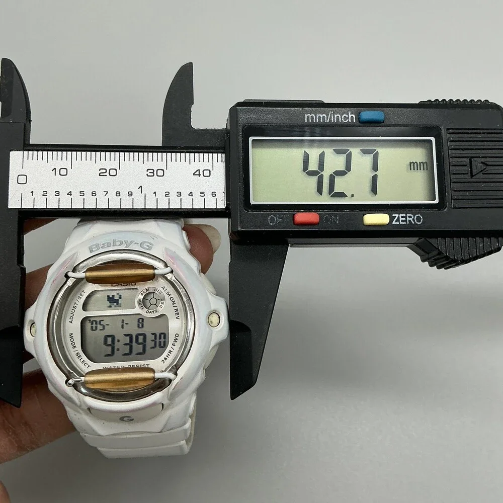 Casio Baby-G BG-169R Womens Watch 43mm White Digital Resin Alarm New Battery